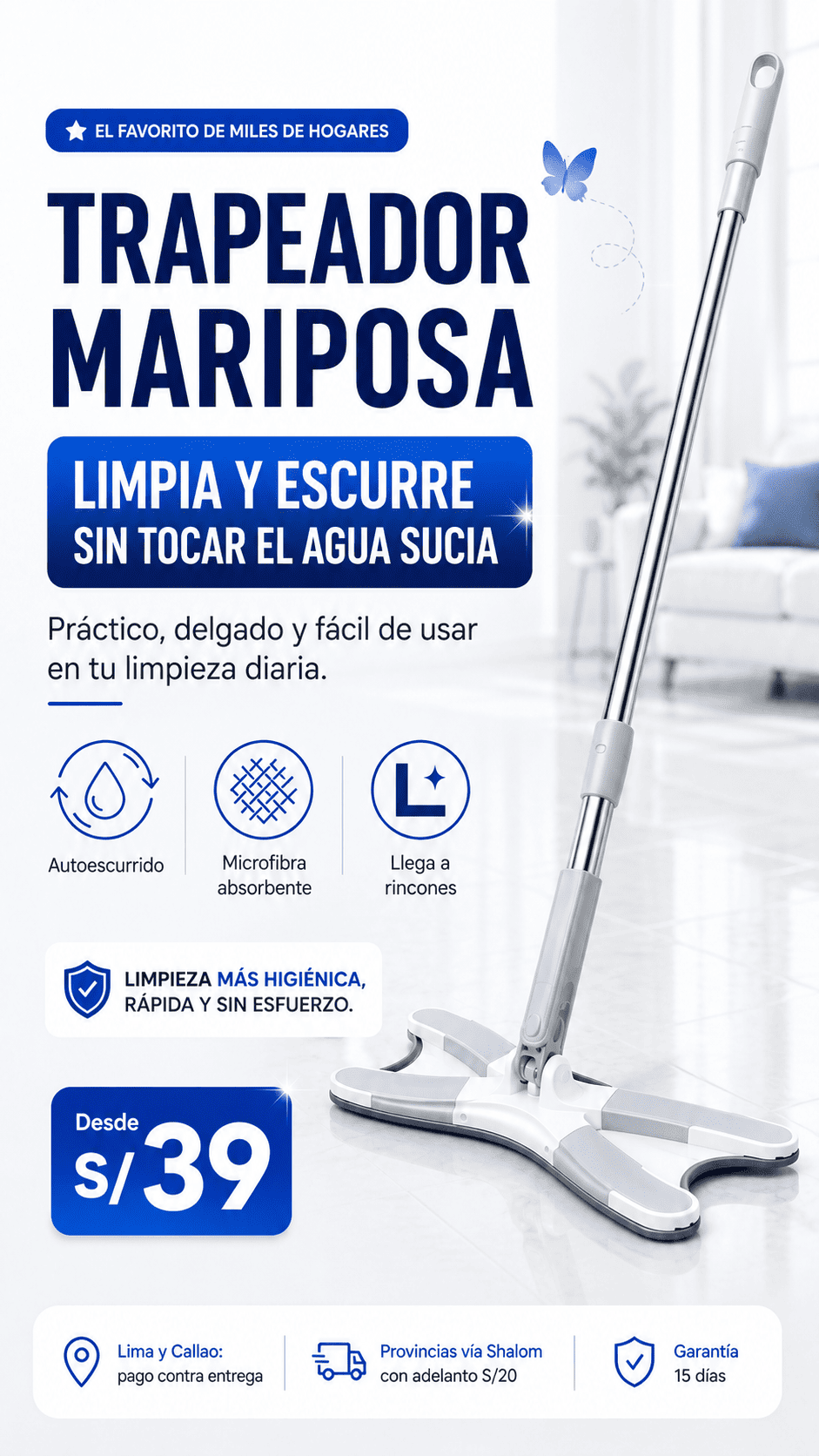 Trapeador Mariposa