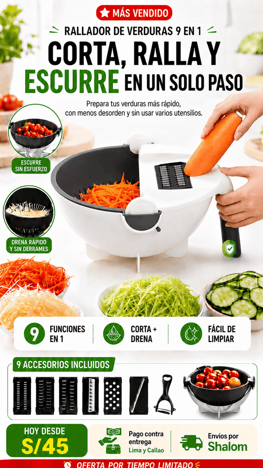 Rallador de Verduras 9 en 1